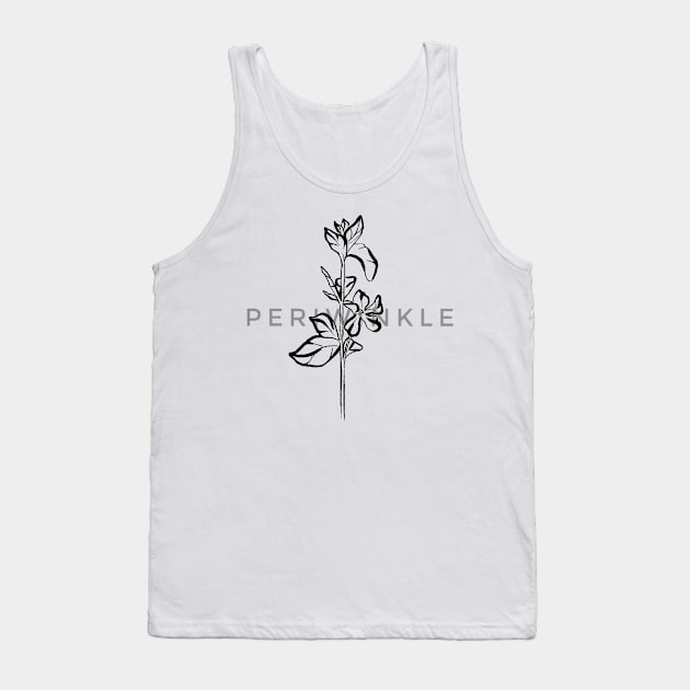 Periwinkle flowers Tank Top by Art by Taya 